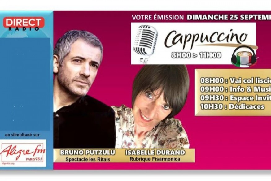 Cappuccino # 25 septembre 2022 invités Bruno Putzulu et Isabelle Durand