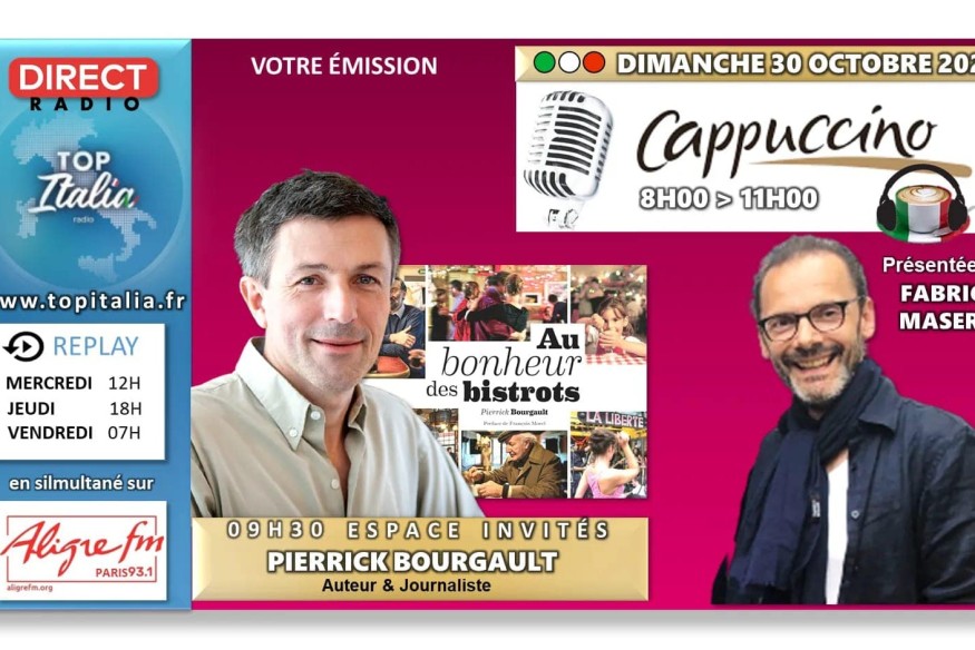 Cappuccino # 30 octobre 2022 - invité : Pierrick Bourgault