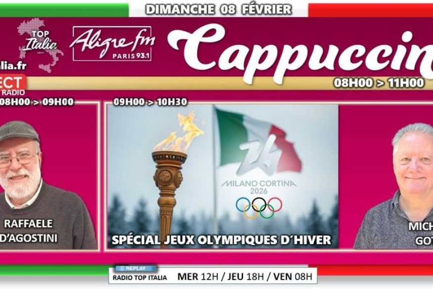 Cappuccino # 8 février 2026 - émission spéciale Jeux Olympiques d'hiver 2026
